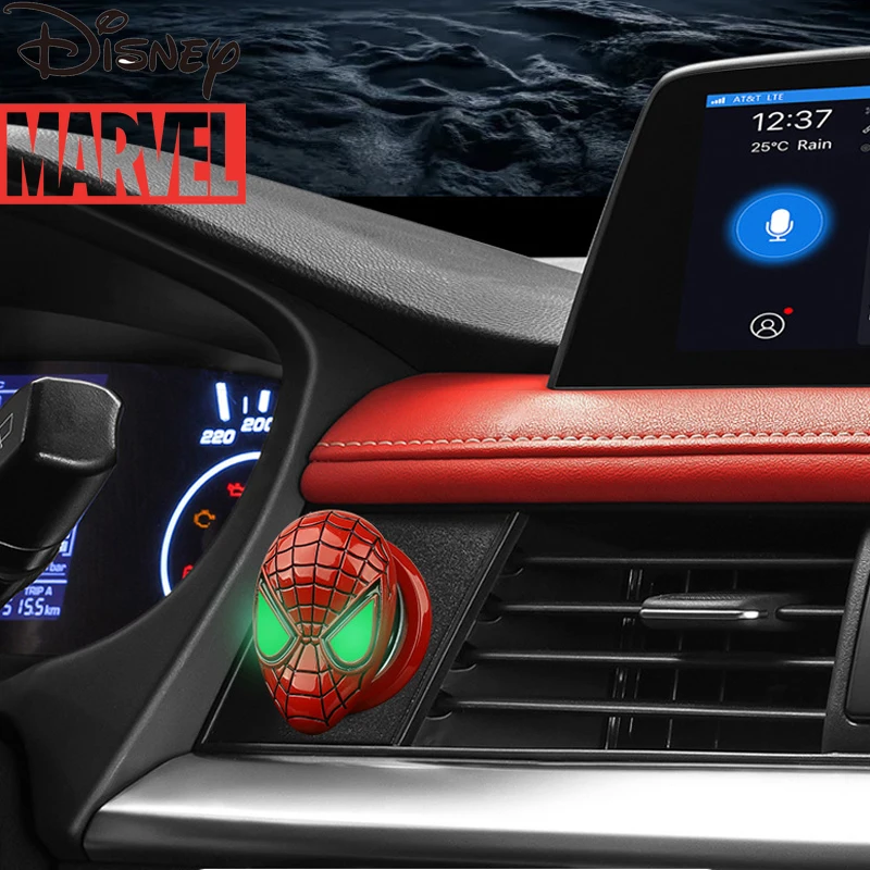 

Disney Marvel Spiderman Metal Car Button Protector Decorative Stickers Interior Accessories Engine Ignition Start Stop