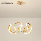 Современная светодиодная люстра, 110 В, 220 В, светильник для гостиной, спальни, столовой, кухни, осветительные приборы