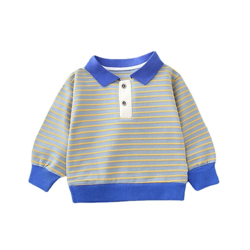 

Spring Autumn Toddler Square Neck Sweatshirt Infants Striped T-shirt Children Cartoon Clothes Kids Fashion Boy Baby Girl Costume