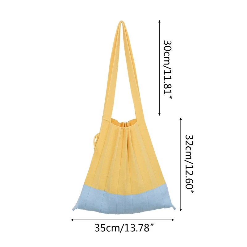 

Pleated Panelled Canvas Shoulder Bag Shopping Bags for Women Handbags Tote