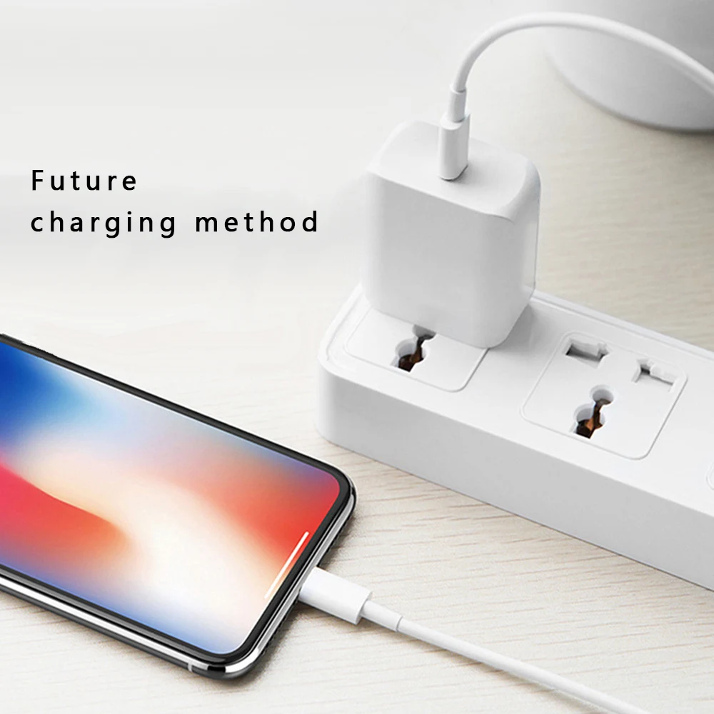 Оригинальная быстрая зарядка PD зарядное устройство 18 Вт usb type C быстрое для iPhone 11 X