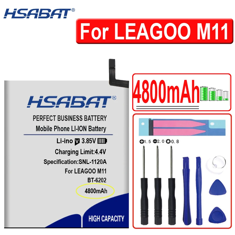 Аккумуляторная батарея HSABAT для Leagoo KIICAA Mix T5 T5C 4750 мА · ч LEAGOO POWER 4800 M11|Аккумуляторы