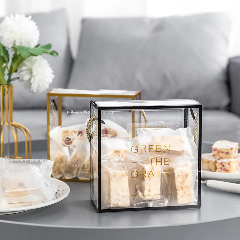 

300 шт./лот прозрачная портативная коробка для шоколада, конфет, печенья, снежинок, Упаковочная Подарочная коробка для Дня Святого Валентина, ...