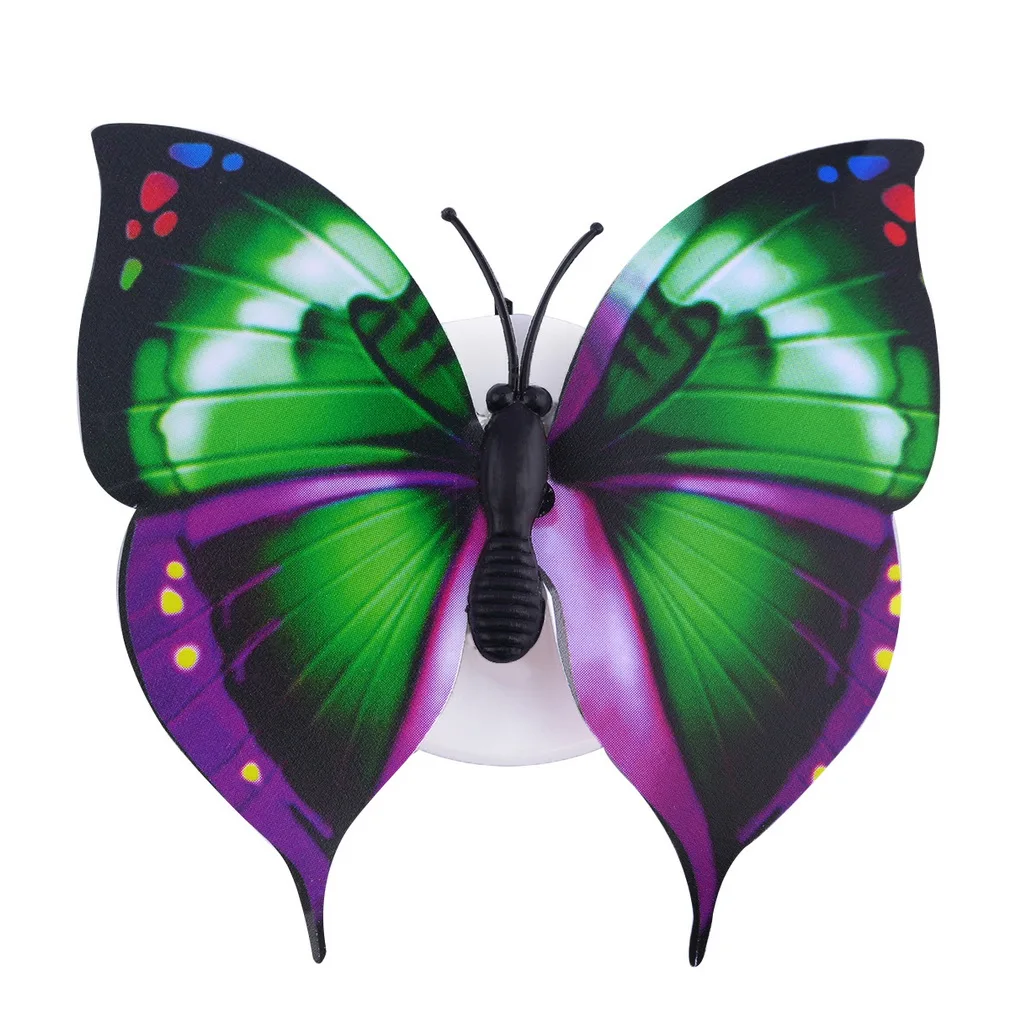 

Hot 1 pcs Profeesioanl 7 Color Changing Butterfly LED Night Light Lamp with Suction Pad Home Romantic Decor