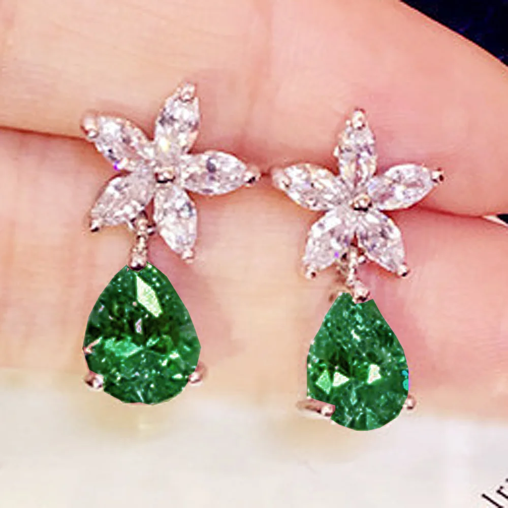 Ювелирные изделия YaYI Мода Принцесса Цвет Фул цирконами серебряные длинные