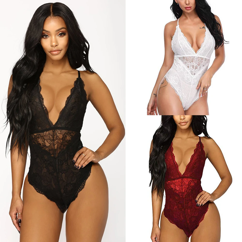 Дамское цельное нижнее белье Babydoll ночное на бретельках женское боди Сексуальное