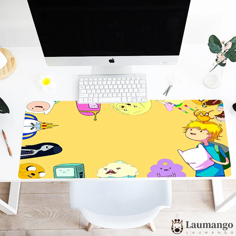 

Mouse Pad Adventure time Big Mouse Mat Computer Natural Rubber Soft Keyboard Mat Game Mousepad