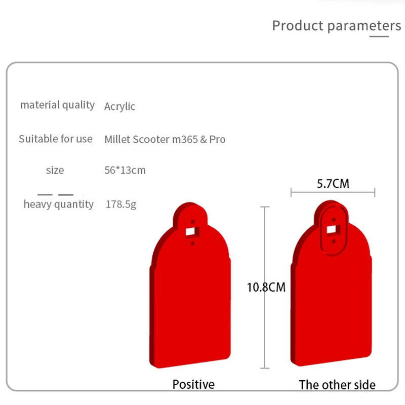 Rear Fender Warning Plate Practical Outdoor Riding Safe Tool For Xiaomi M365 Pro Electric Scooter Accessories |