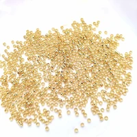 1 522 534mm gold silver copper ball crimp end beads stopper spacer beads for diy jewelry making findings