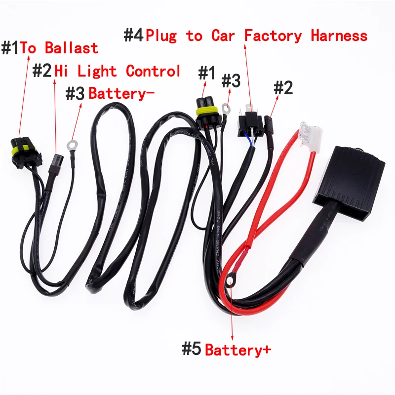 1 шт. ксеноновая лампа HID фары реле провод жгут контроллер линия разъем H4/9003 H13/9008