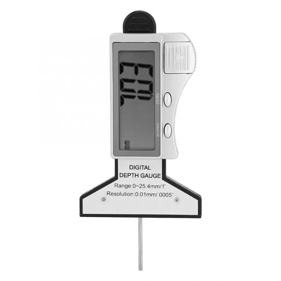 0-25 мм Цифровой измеритель глубины для шин пружинный Тип ЖК-дисплей металлический