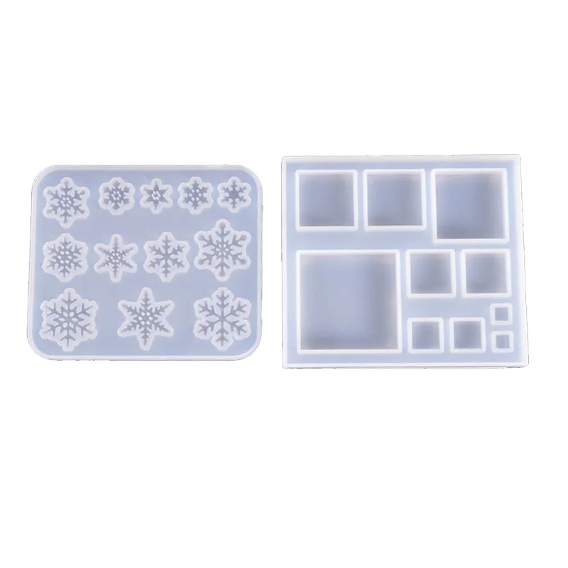 Transparent Silicone Mould for Dried Flower Resin Crafts - DIY Square Snowflake Mold | Epoxy Resin Molds for Jewelry and Decorations image 6