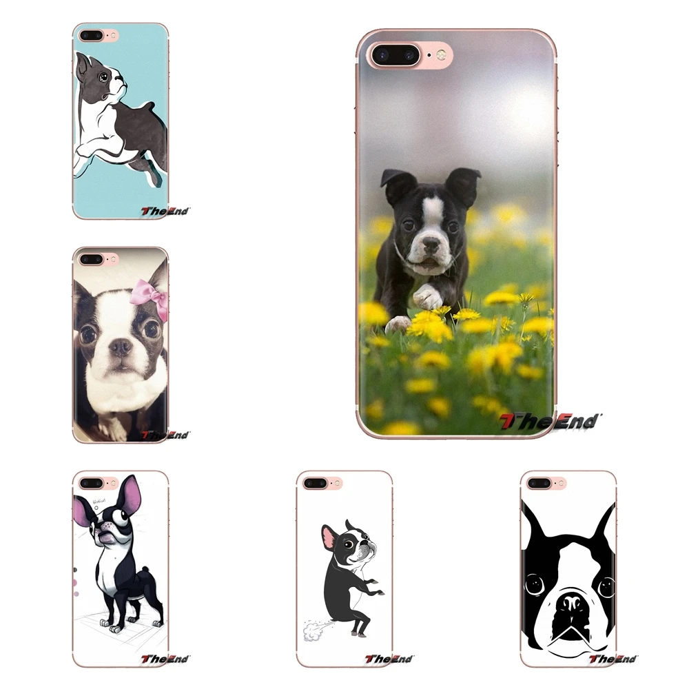 Прозрачный мягкий чехол для iPod Touch Apple iPhone 4 4s 5 5S SE 5C 6 6S 7 8 X XR XS Plus MAX Бостон-терьер