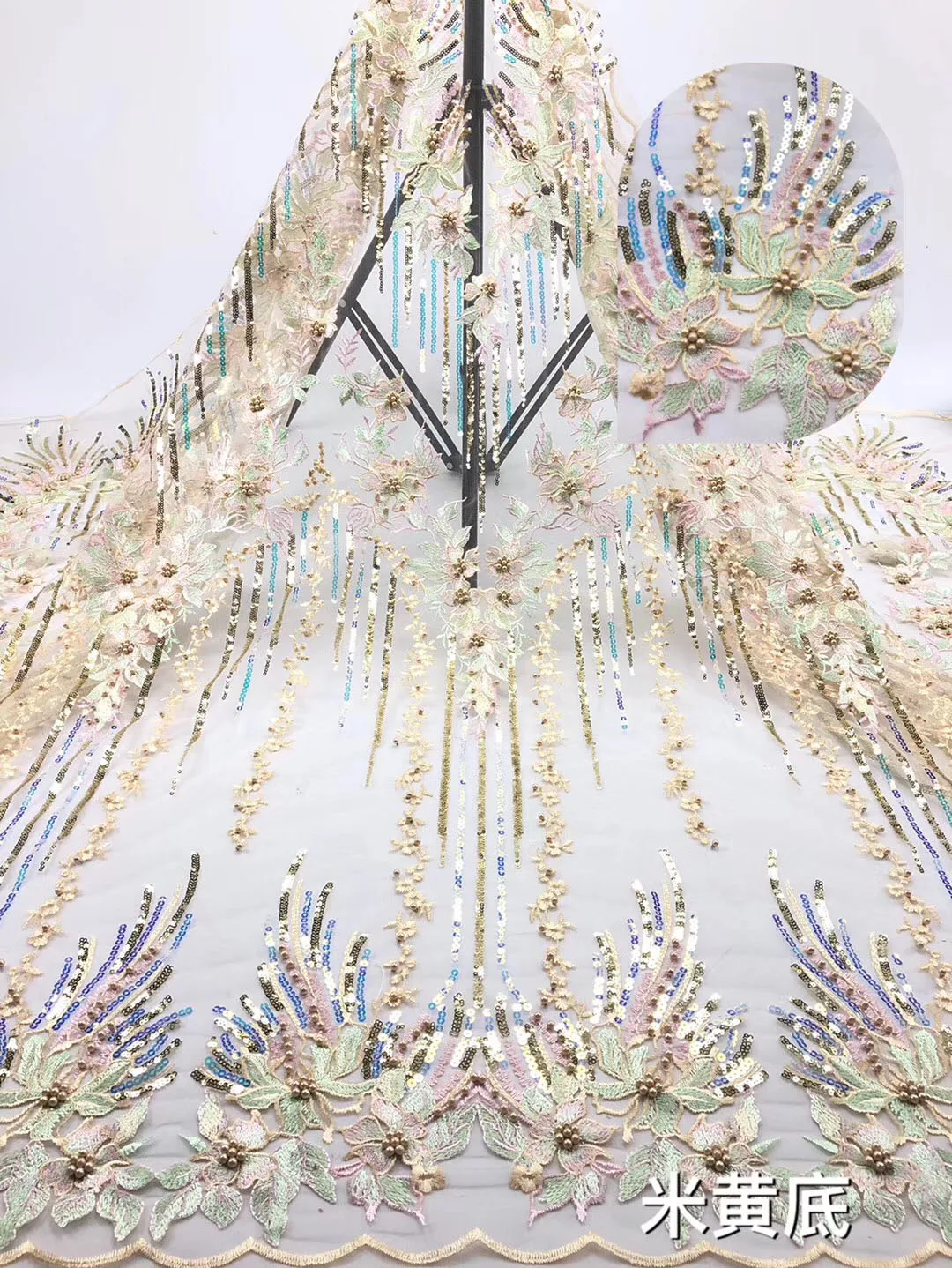 Новинка высокое качество 2019 Тюль с бисером французская нигерийская кружевная