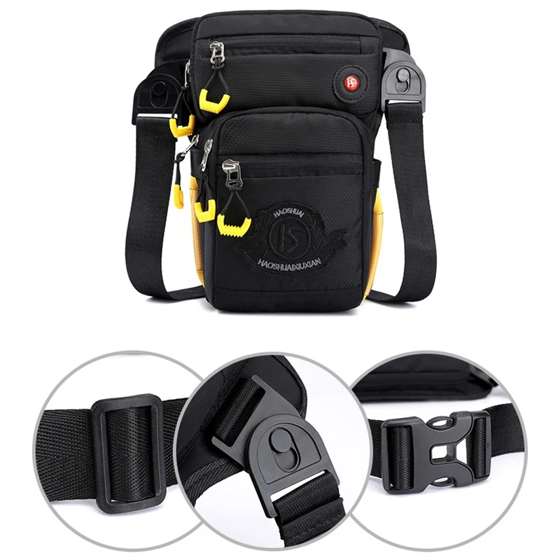 

Men Nylon Drop Leg Bag Hip Bag on the Thigh Handy Fanny Pack Belt Hip Bum Pocket Casual Boys Waist Bags Crossbody Bags