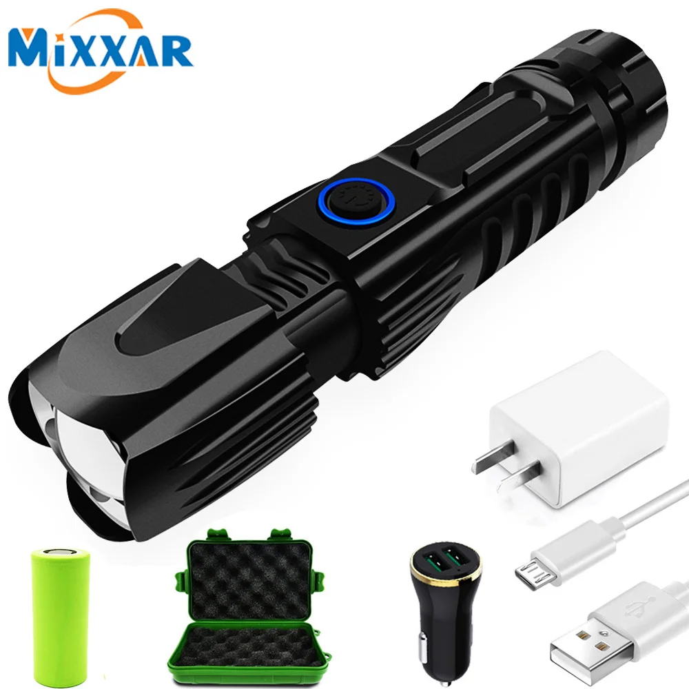 ZK20 дропшиппинг светодиодный фонарик XHP90 телескопический зум USB тактический