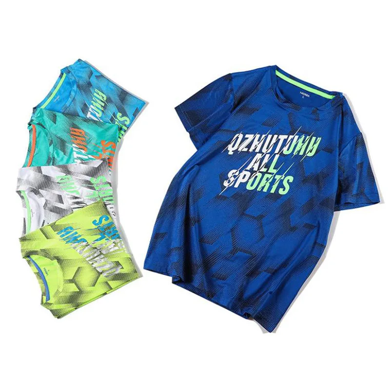

Boys Sport Run T-Shirt Short Sleeve Clothes Quick Drying Boys T Shirt New 2021 Summer Kids Tops Teen Children Clothing