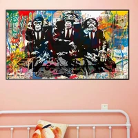 monkey canvas painting modern animal nordic wall art posters print street graffiti wall art pictures for living room home decor