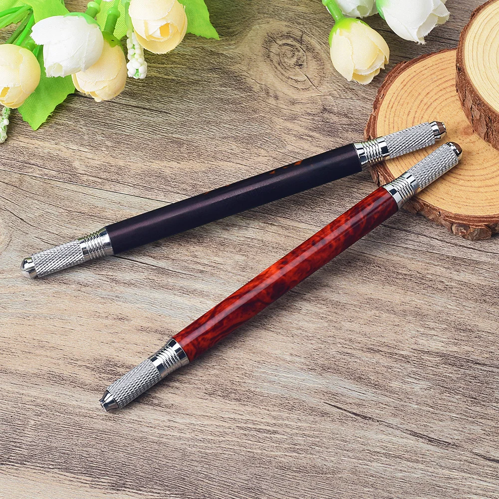 

1pcs Double headTattoo handmade pen Marble material 3D microblading pen for dermografo micropigmentacion