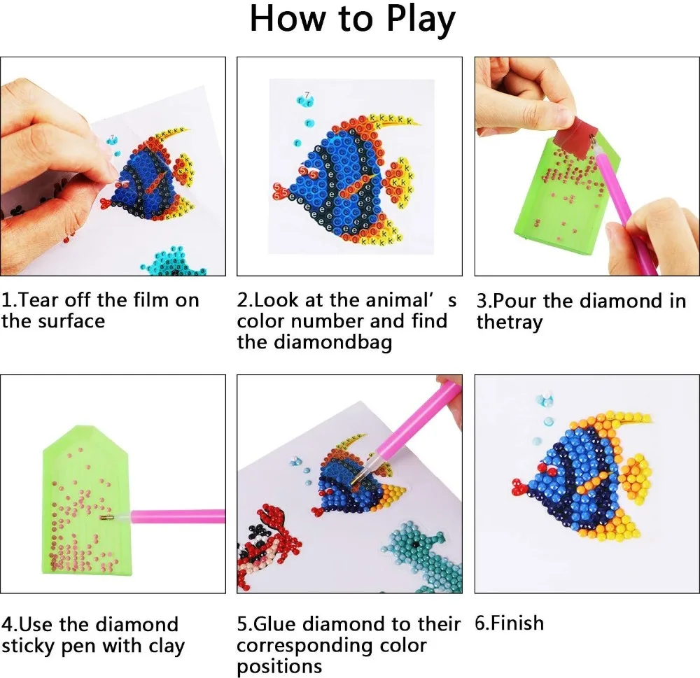 5D DIY Big Gem Diamond Painting Kits for kids Create Your Own Magical Stickers Paint by Number Diamond Art for Kids AND Beginner images - 6