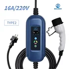 Быстрое зарядное устройство для электромобилей типа 2 IEC 62196, штепсельная вилка Schuko 1016A, 1-фазный портативный автомобильный зарядный бокс для электромобиля EVSE