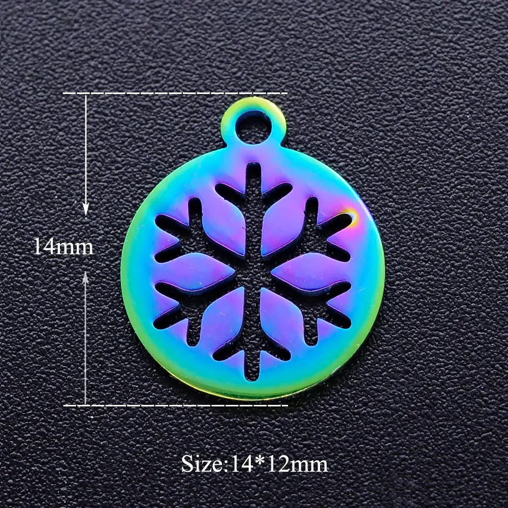 30 шт./лот 100% подвески из нержавеющей стали с высокой полировкой радуги зимние