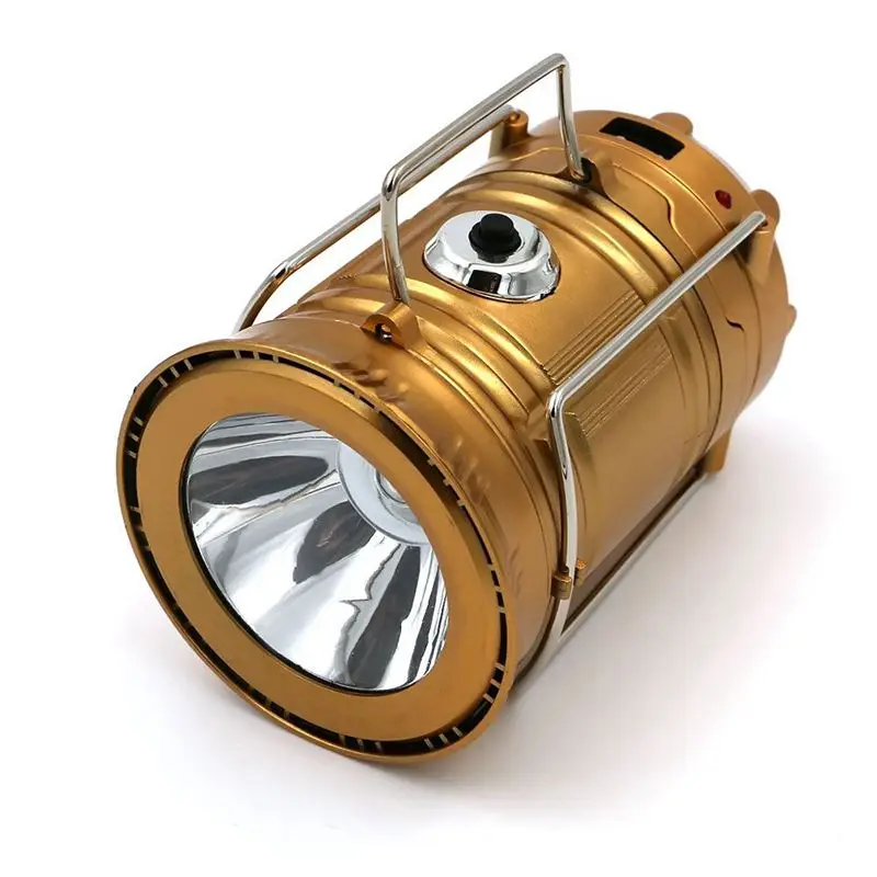 EU Plug LED Solar Powered Collapsible Flashlights Portable Lamp Rechargeable Hand Hiking Camping Lantern Light Outdoor | Освещение