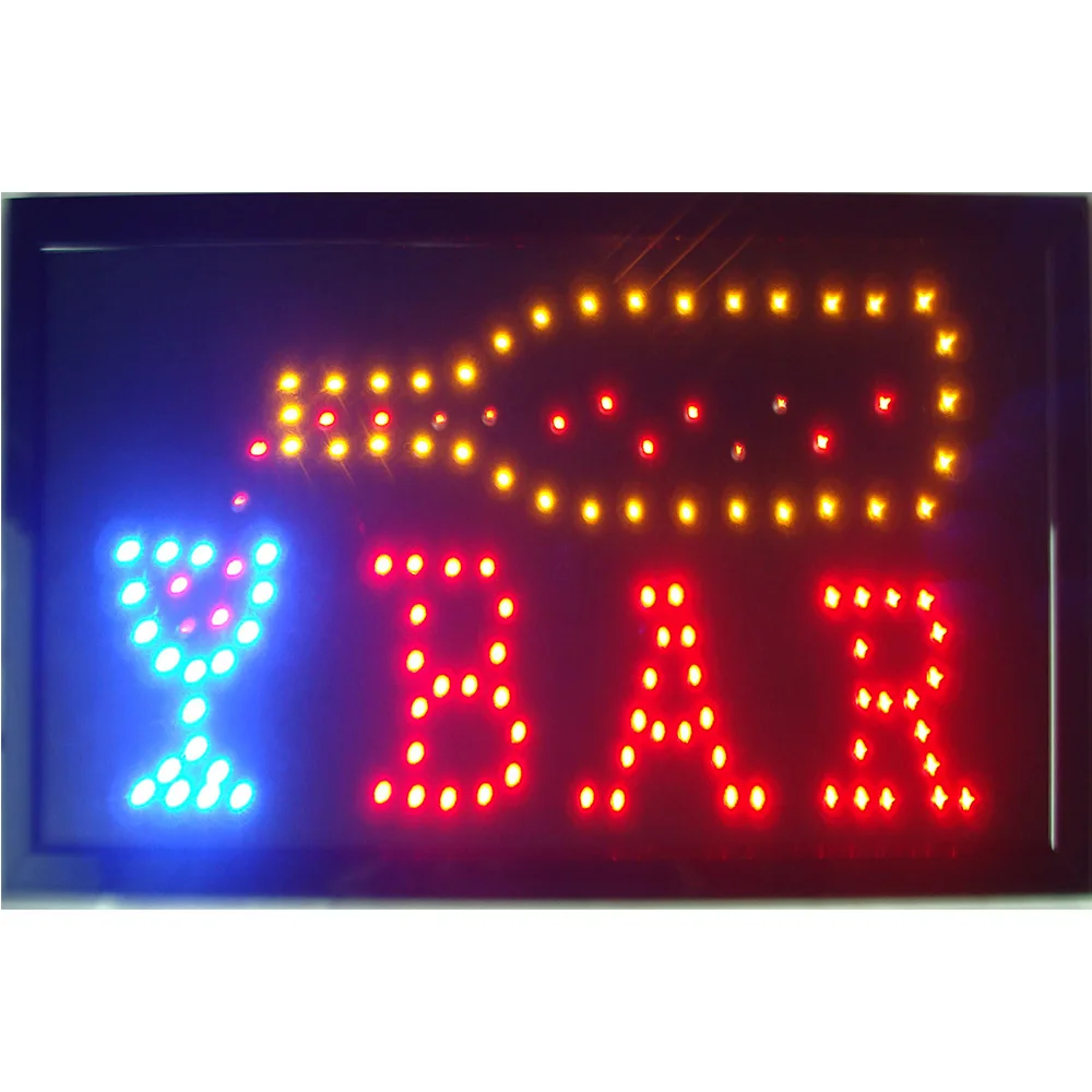 

Bar Business Open Led Signs Sized 10x19 inch Indoor Flashing Pub Bar Night Bar Store Open Business Led Electric Signs