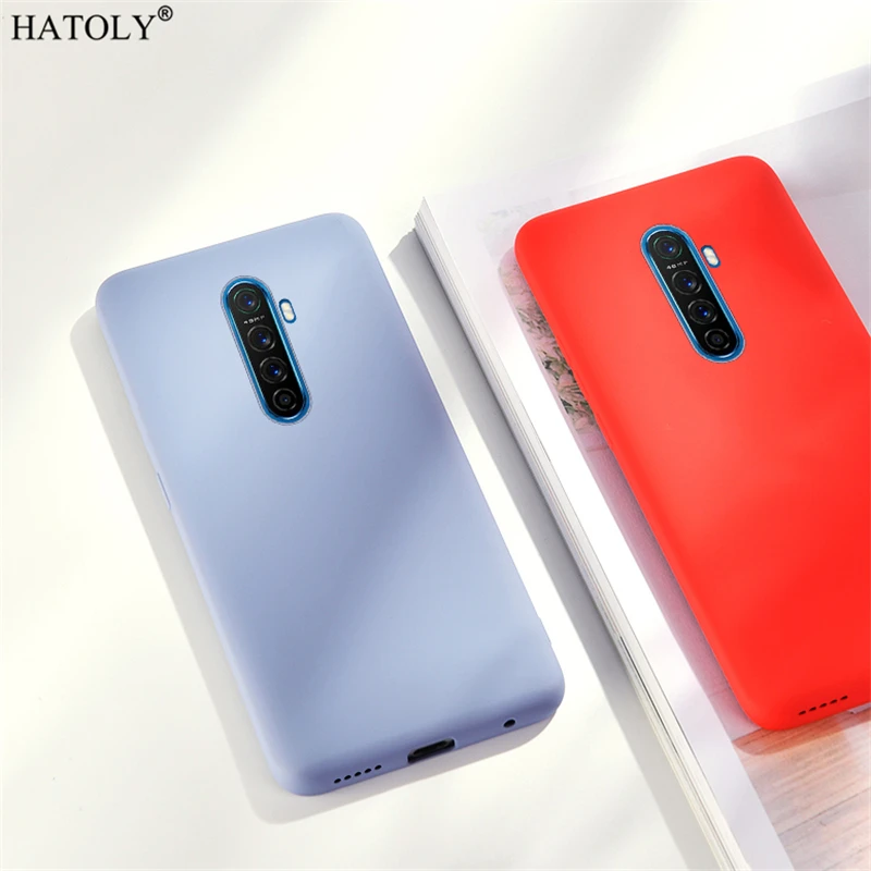 Для Oppo Realme X2 Pro чехол мягкий жидкий силиконовый гладкий бампер для телефона