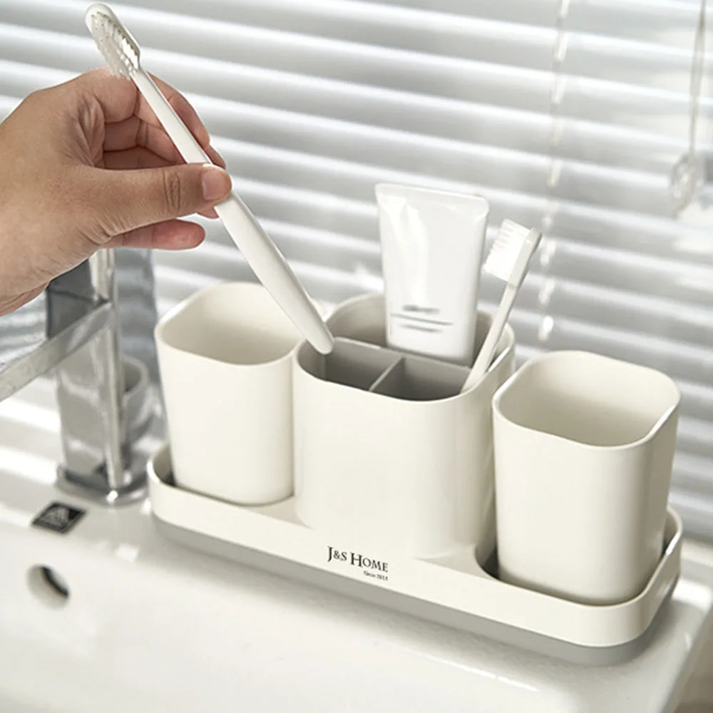 

2021 Toothbrush Holder Fashion Simplicity Creative Home Daily Use Plastic Suit Punch-free