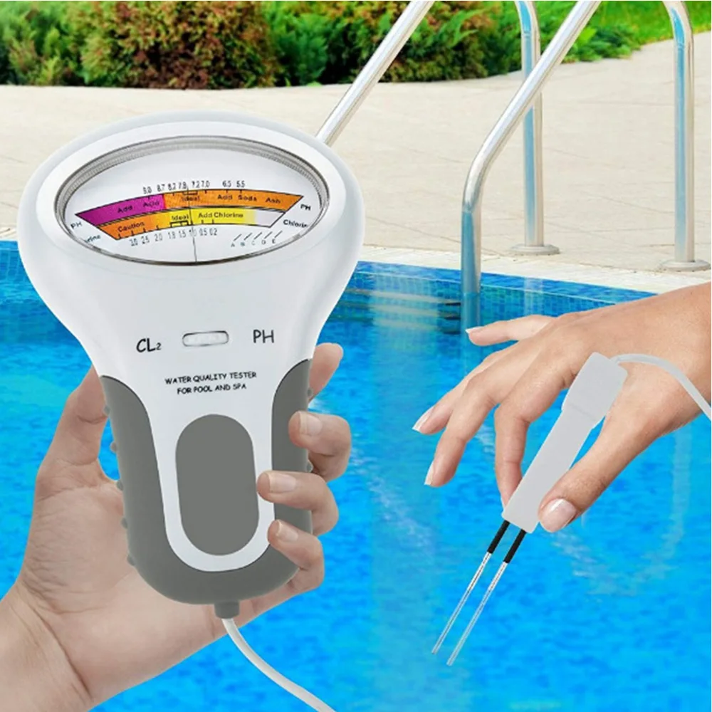 

2 in 1 PH Chlorine Meter Tester PC-101 Water Quality Testing Device Portable CL2 Measuring Tool Water Tester For Pool Aquarium