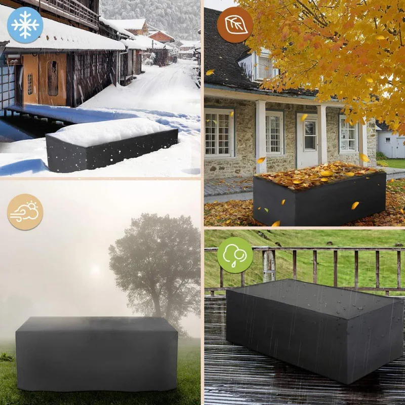 

Oxford Waterproof Garden Furniture Cover For Rattan Table Cube Chair Sofa Dustproof Rainproof Outdoor Patio Protective Case