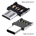 Адаптер OTG Micro USB Type C Женский, адаптер для передачи данных для Macbook, Samsung, Xiaomi, Huawei