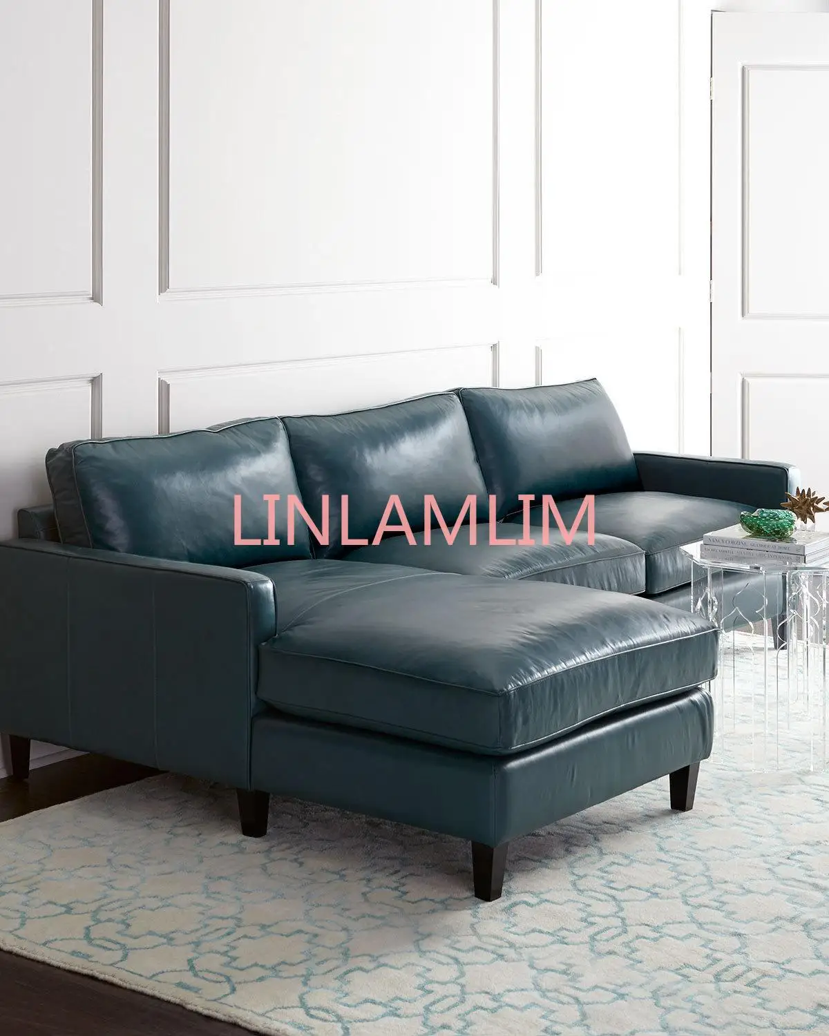 Американский диван для гостиной, диван из натуральной кожи в скандинавскомстиле, современный угловой диван L-образной формы, мебель, кровать, дивандля гостиной