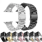 Для Apple watch 6 SE браслет из нержавеющей стали 38 мм 42 мм 40 мм 44 мм Iwatch three fine steel sports watch band 4321 Series 5