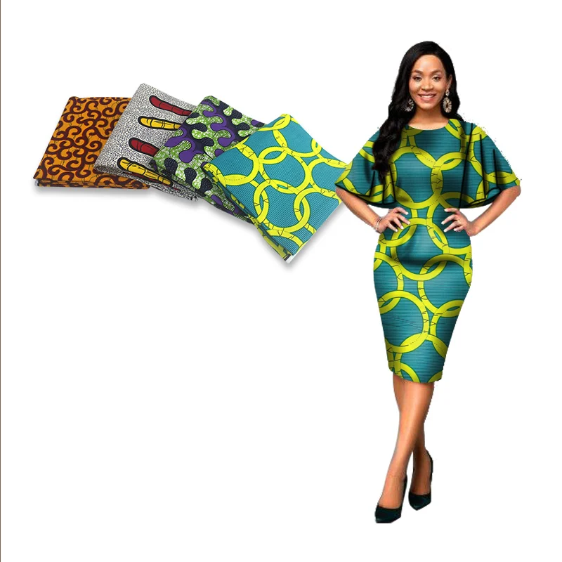 

New Arrival High Quality 2020 Wax cotton Wax African Wax cotton Design wax fabric for Party Dress H201214