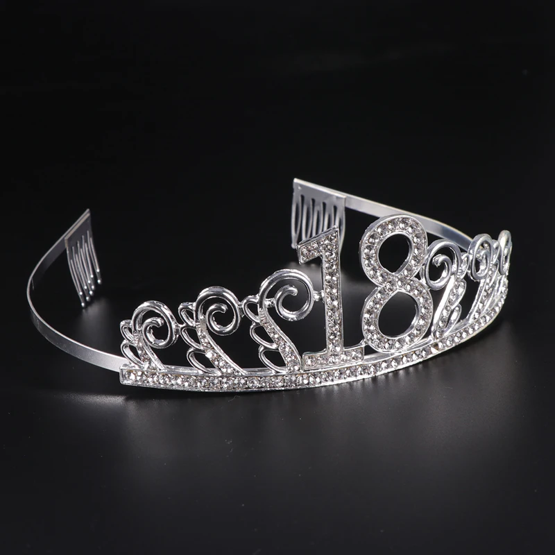 Happy Birthday Crown резинки для волос для Для женщин Для мужчин номер 18/20 Вт, 30 Вт, 40 диадемы украшения для волос аксессуары для дня рождения