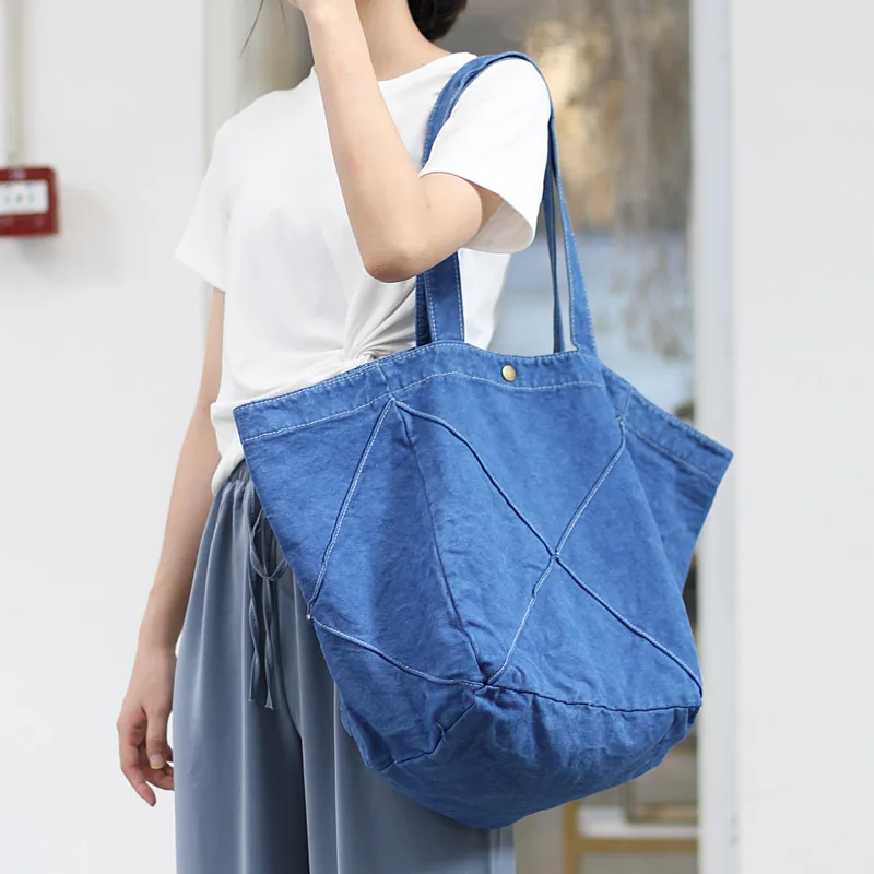 

Сумка-хобо из денима высокого качества, Женская Повседневная винтажная тканевая сумка-почтальонка, Новая женская вместительная сумка для отдыха