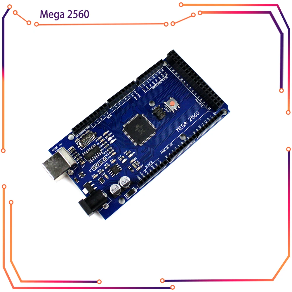 USB плата MICROBOT MEGA2560 MEGA 2560 R3 (ATmega2560 16AU CH340G) AVR макетная для arduino EC18|Аксессуары