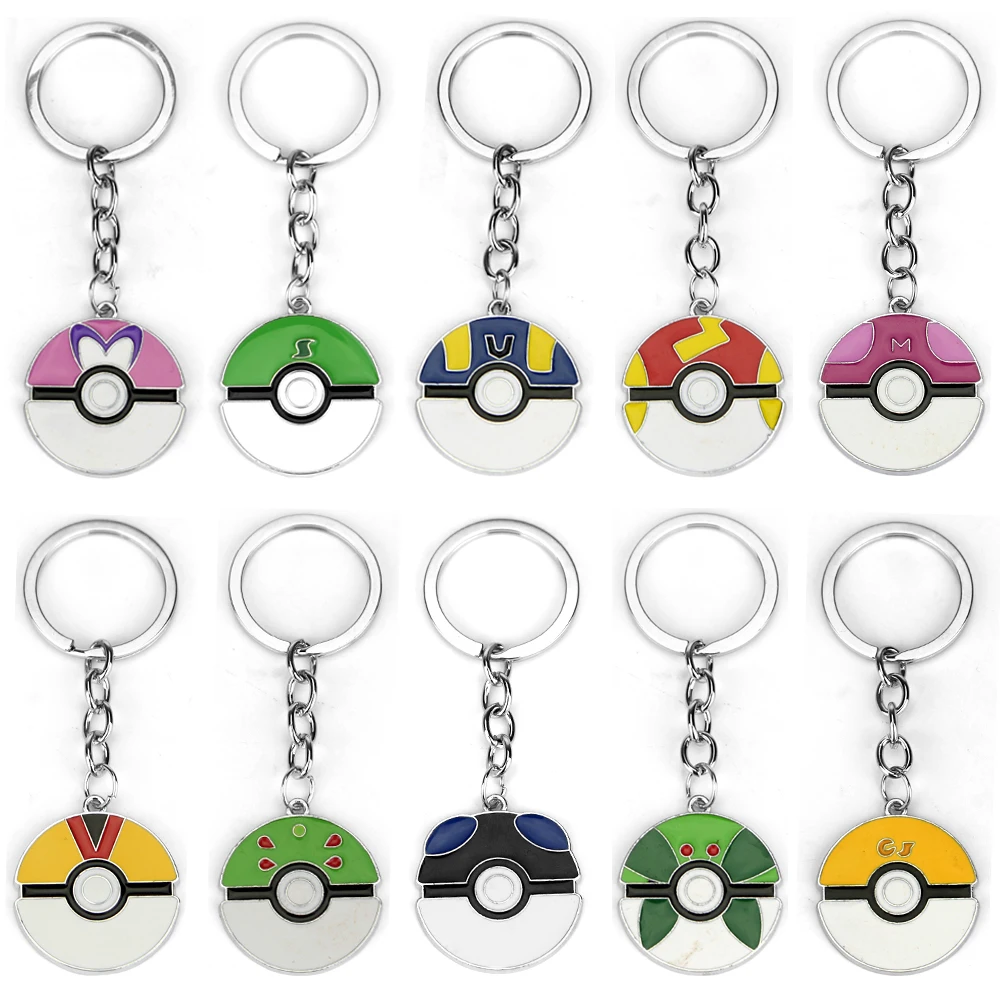 11 стилей, Новые брелки Pokemon Go, металлический кулон Pokeball, игровой брелок для ключей, мультяшная Автомобильная бижутерия, отличный подарок для женщин, мужчин, фанатов