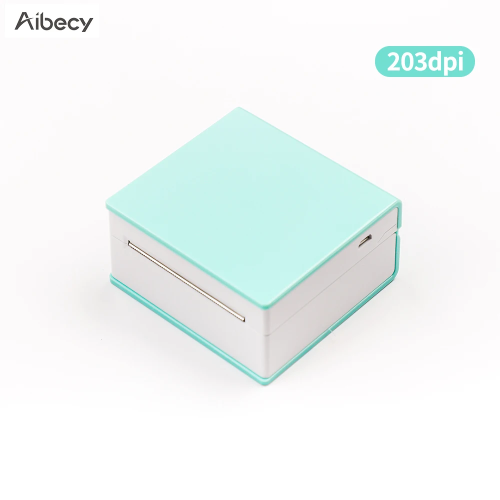 Aibecy Mini Portable Thermal Printer BT Wireless Pocket 203dpi 53mm Paper Width Multiple Langulage Print Use with APP | Компьютеры и