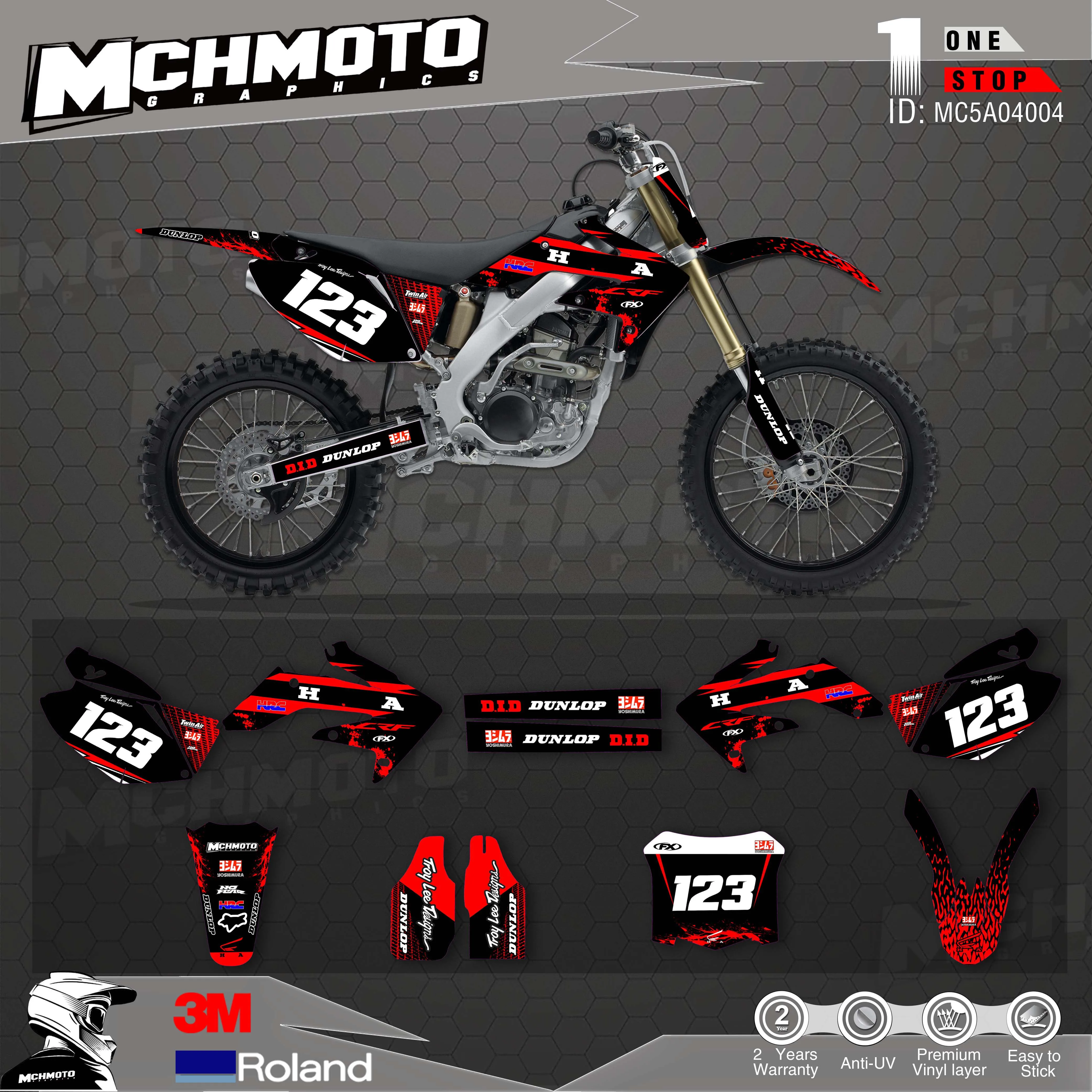 

MCHMFG Customized Team Graphics Backgrounds Decals 3M Custom Stickers For HONDA 04-09 CRF250R