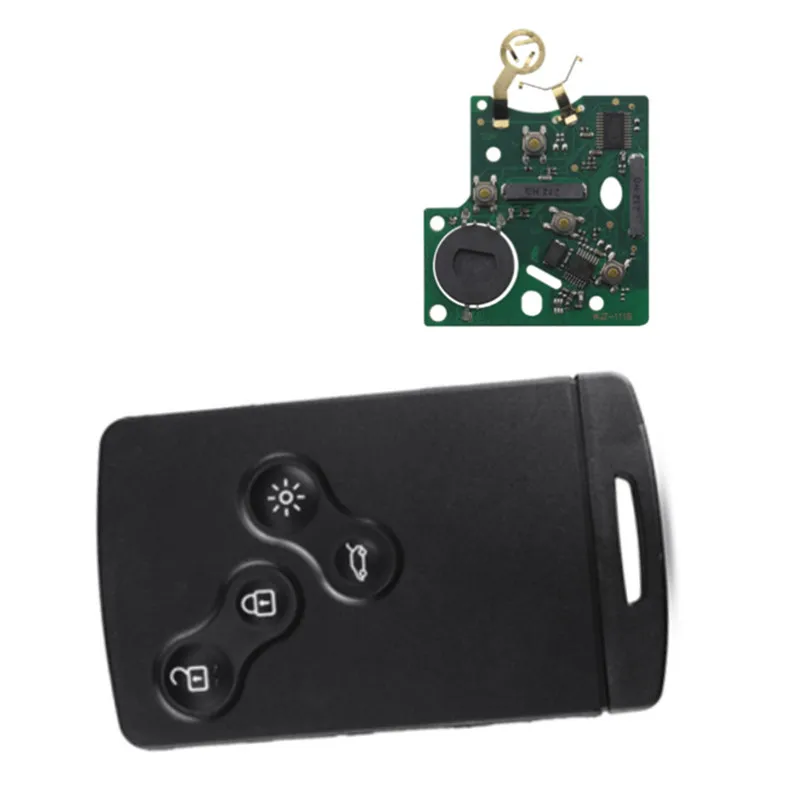 Ключ для смарт карты pcf7952 4 кнопки без ключа с чипом Renault Koleos Scenic Laguna key|buttons buttons|button