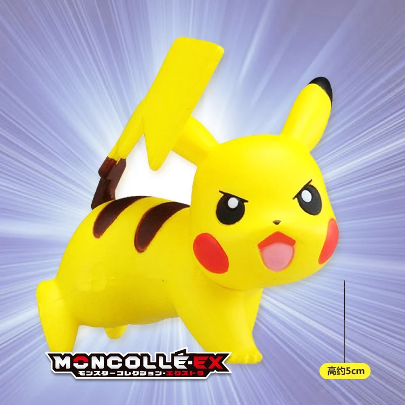 Takara Tomy Pokemon monglue EX Sun Moon 4 см Коллекционная мини игрушечная фигурка Asia 26 Пикачу