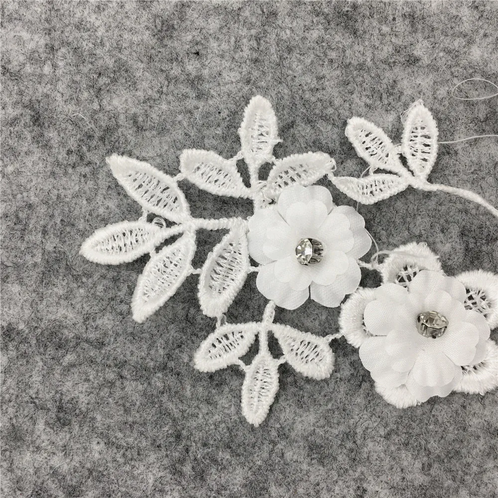 3D трехмерное украшение в виде цветка жемчужные стразы искусственный воротник