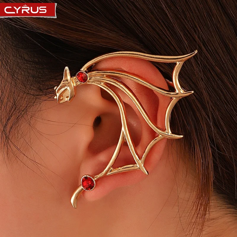 

Cute Frog Dragon Clip on Earrings for Women Gothic Metal Ear Cuff Simple Gold Color Aesthetic Earring Cuffs Fashion Punk Jewelry