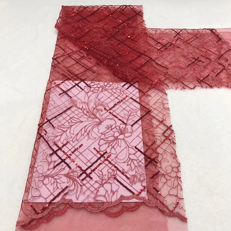 

Французский Тюль кружевная ткань вышитые цветы и полосы сделаны блестками AJY13 Лидер продаж французский чистая кружевная ткань