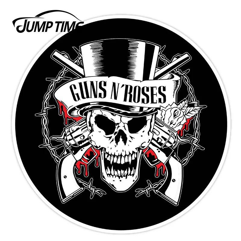 JumpTime 13 см X GUNS N ROSES Автомобильная наклейка с черепом виниловый бамперный оконные