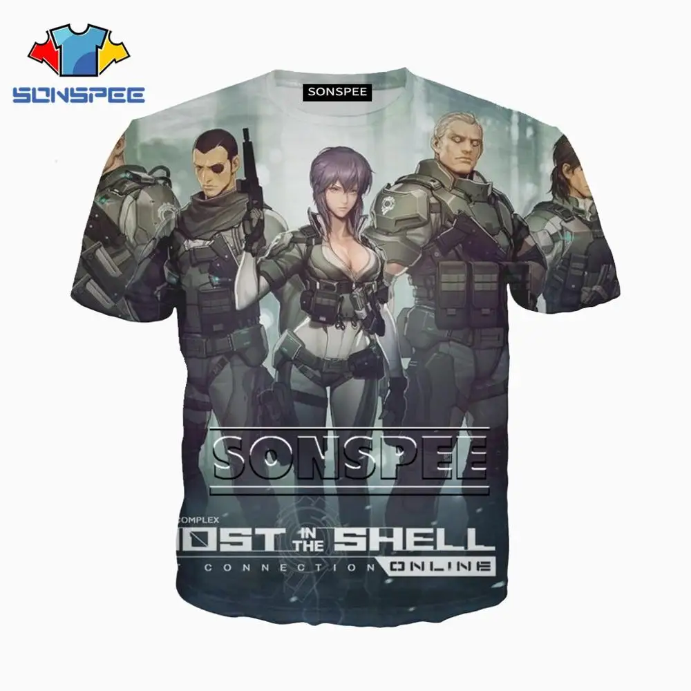 SONSPEE Ghost in the Shell аниме 3D принт мужская и женская футболка унисекс лидер продаж