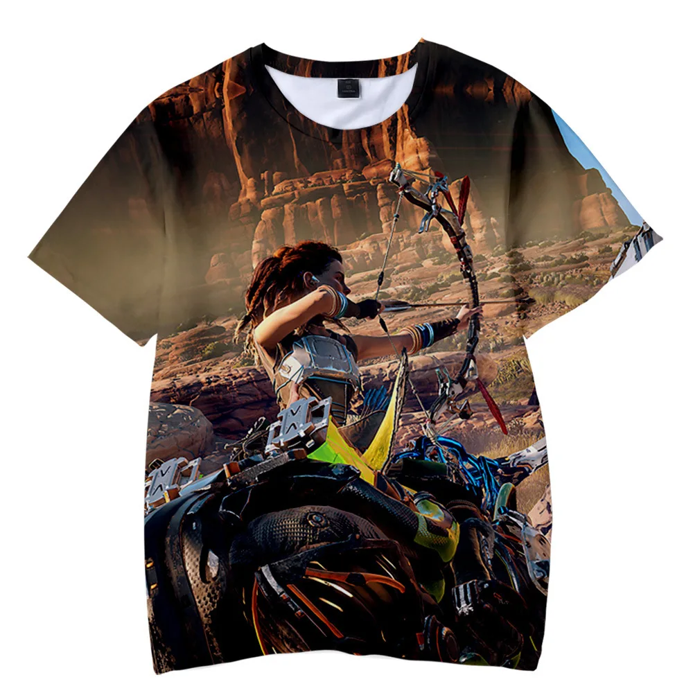 

New Game Horizon Zero Dawn 3D Trend Casual Adult Children Men and Women Short-sleeved T-shirts